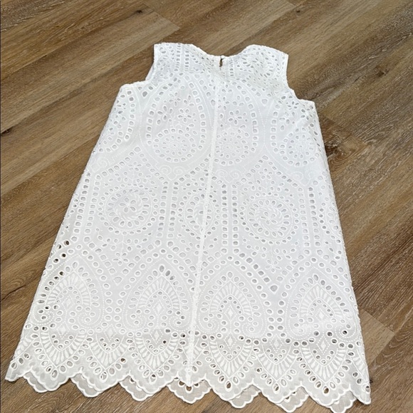 Ophelia Roe Size Medium White Sleeveless A-line Midi Dress Embroidered - Picture 12 of 12